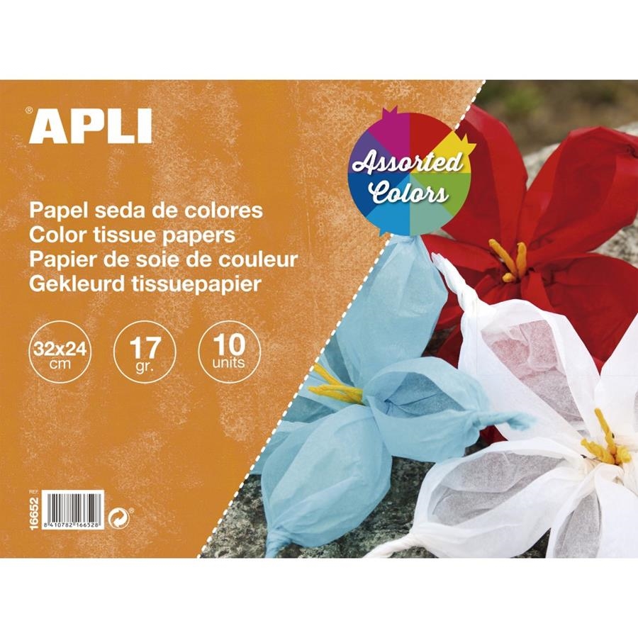 PAPER SEDA DE COLORS 32X24CM 10F COLORS VARIATS | 8410782166528 | APLI