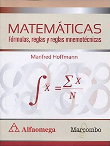 MATEMATICAS FORMULAS REGLAS Y REGLAS MNEMOTECNICAS | 9788426725752 | MANFRED HOFFMANN