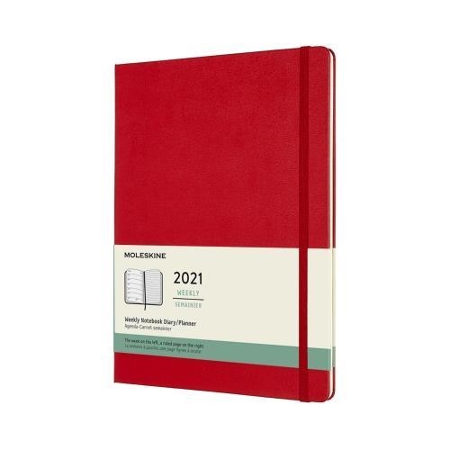 AGENDA 2021 SV HORITZONTAL DIN A5 PLUS VERMELL TAPA DURA | 8053853606464 | MOLESKINE