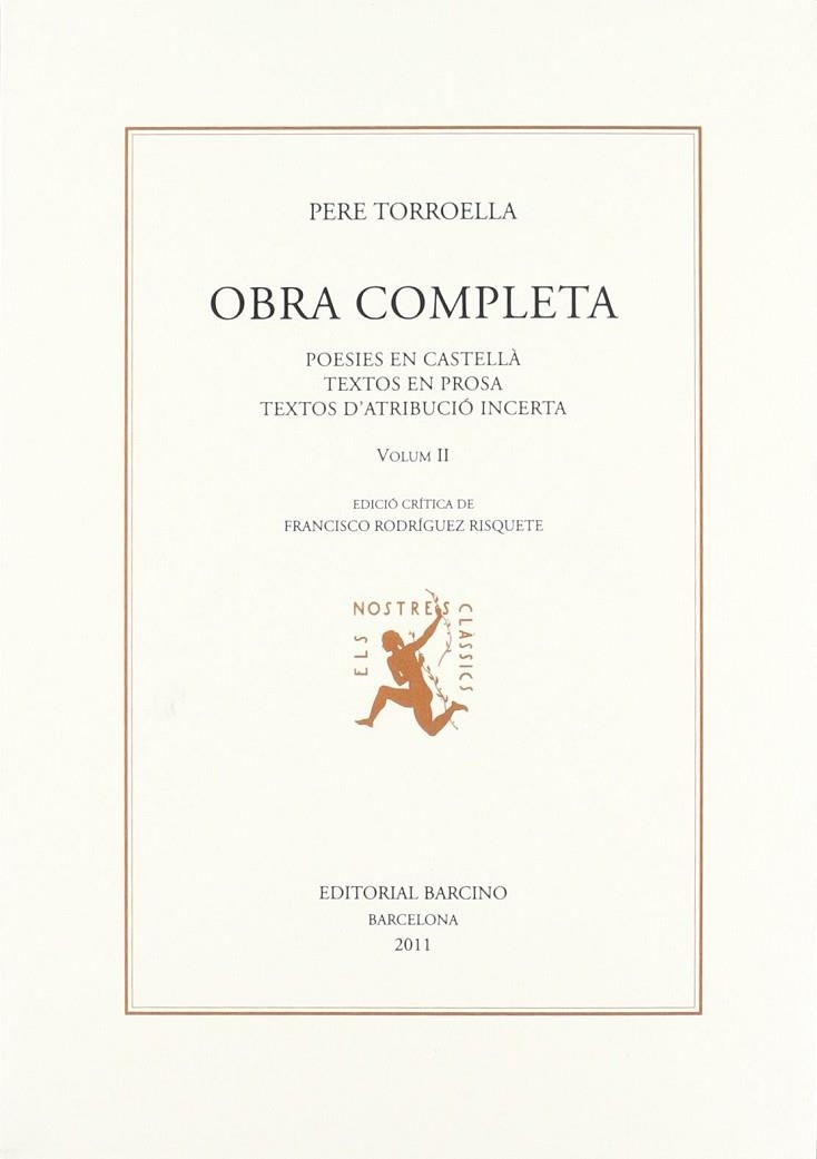 OBRA COMPLETA 02 | 9788472267640 | PERE TORROELLA