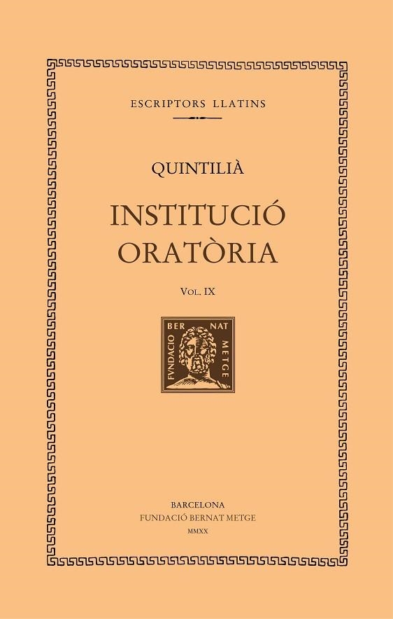 Institució Oratòria IX | 9788498593600 | MARC FABI QUINTILIA