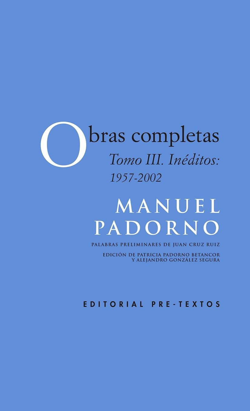 Obras completas | 9788418178528 | Manuel Padorno