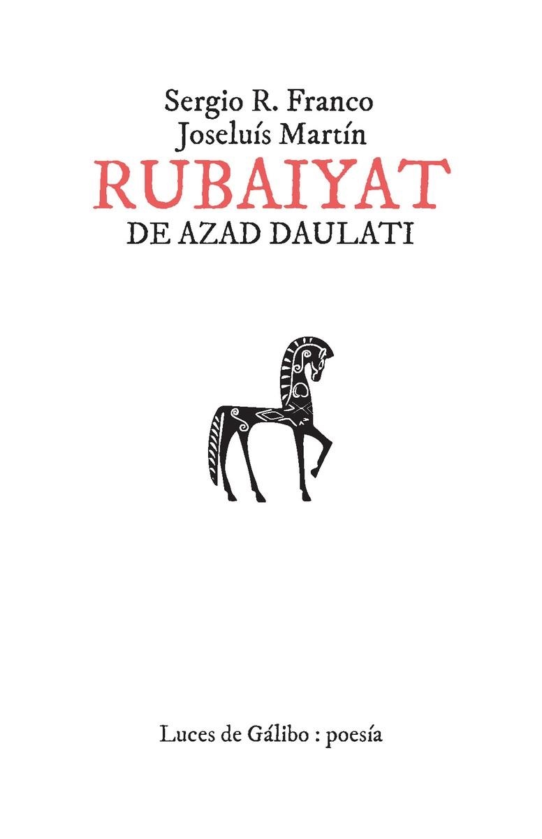 RUBAIYAT DE AZAD DAULATI | 9788415117759 | FRANCO & MARTIN