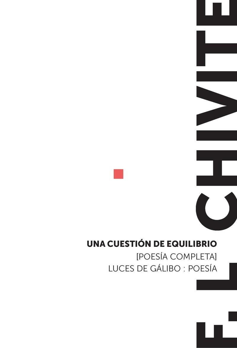 UNA CUESTIÓN DE EQUILIBRIO | 9788415117766 | FERNANDO LUIS CHIVITE