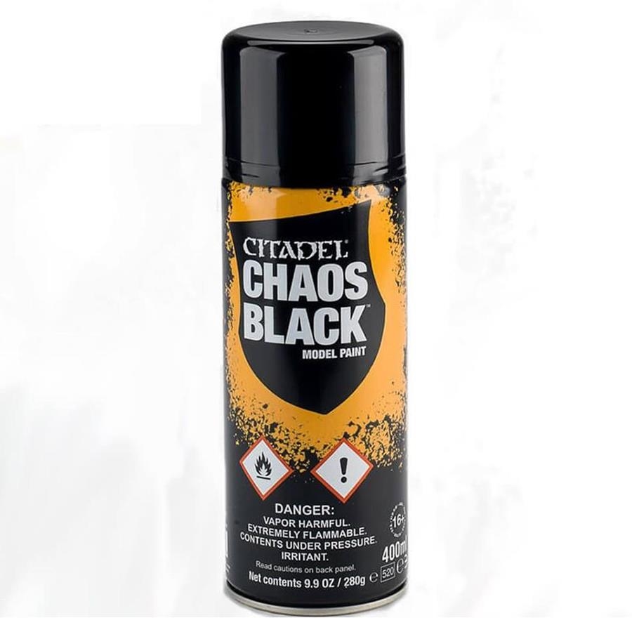 SPRAY CITADEL COLOUR CHAOS BLACK | 5011921154470 | GAMES WORKSHOP