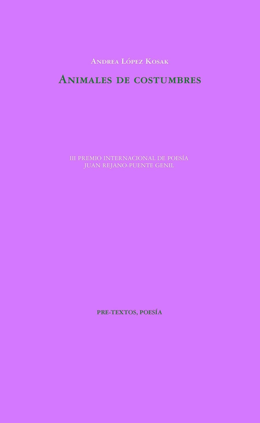 Animales de costumbres | 9788418935138 | Andrea López Kosak