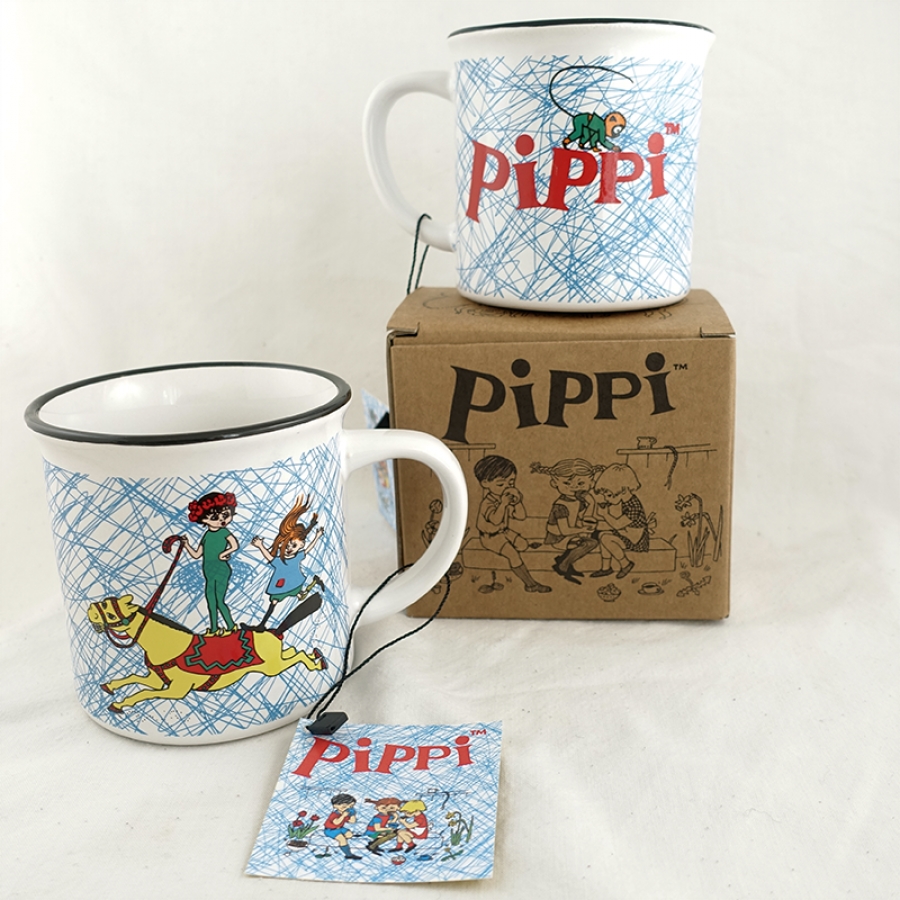 TASSA PIPPI FONS RATLLAT EN BLAU | 8437020229111 | THE ASTRID LINDGREN COMPANY