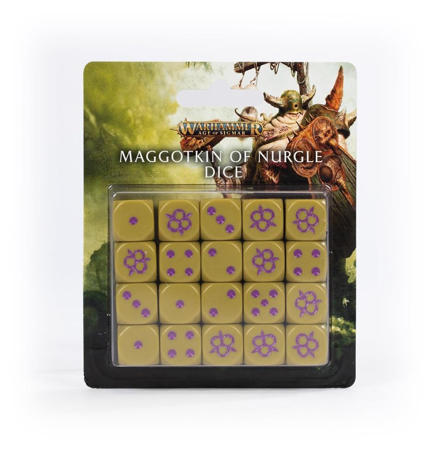 WARHAMMER AGE OF SIGMAR MAGGOTKIN OF NURGLE DICE | 5011921165223 | GAMES WORKSHOP