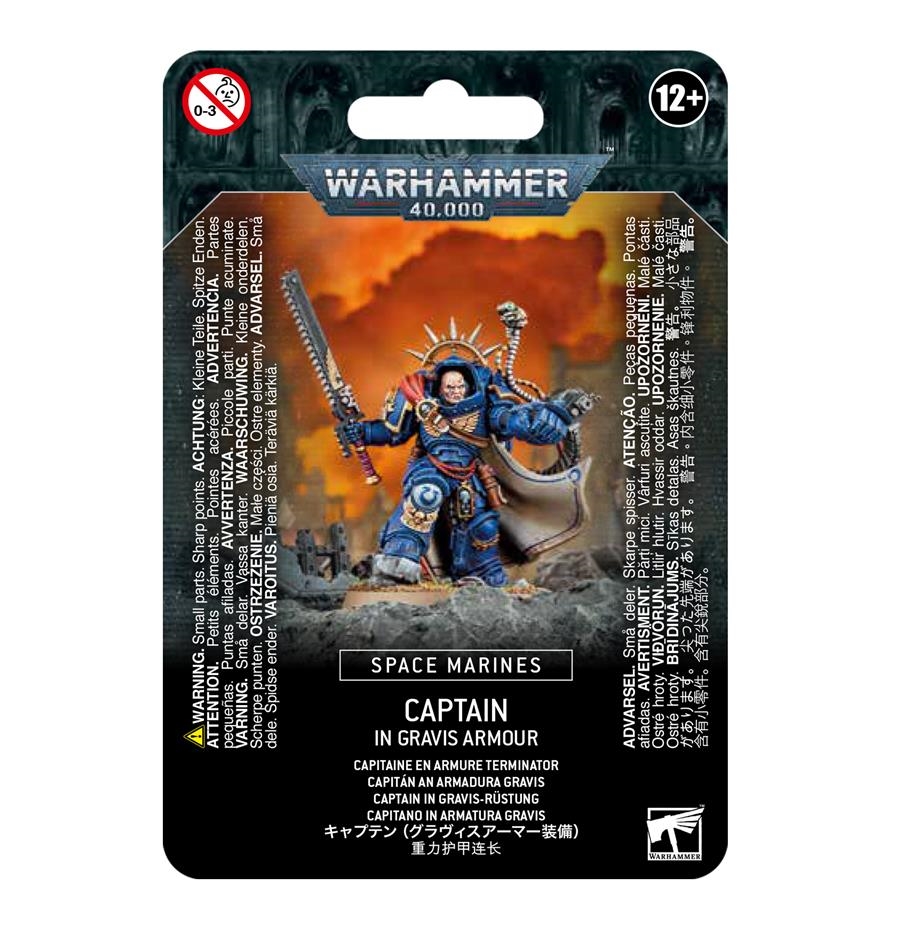 SPACE MARINES:CAPITÁN AN ARMADURA GRAVIS | 5011921163083 | GAMES WORKSHOP