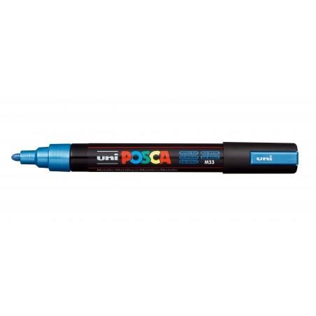 POSCA PC-5M METALLIC BLUE BULLET SHAPED | 4902778113554 | UNI POSCA