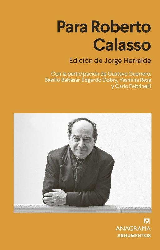 Para Roberto Calasso | 9788433916617 | Jorge Herralde