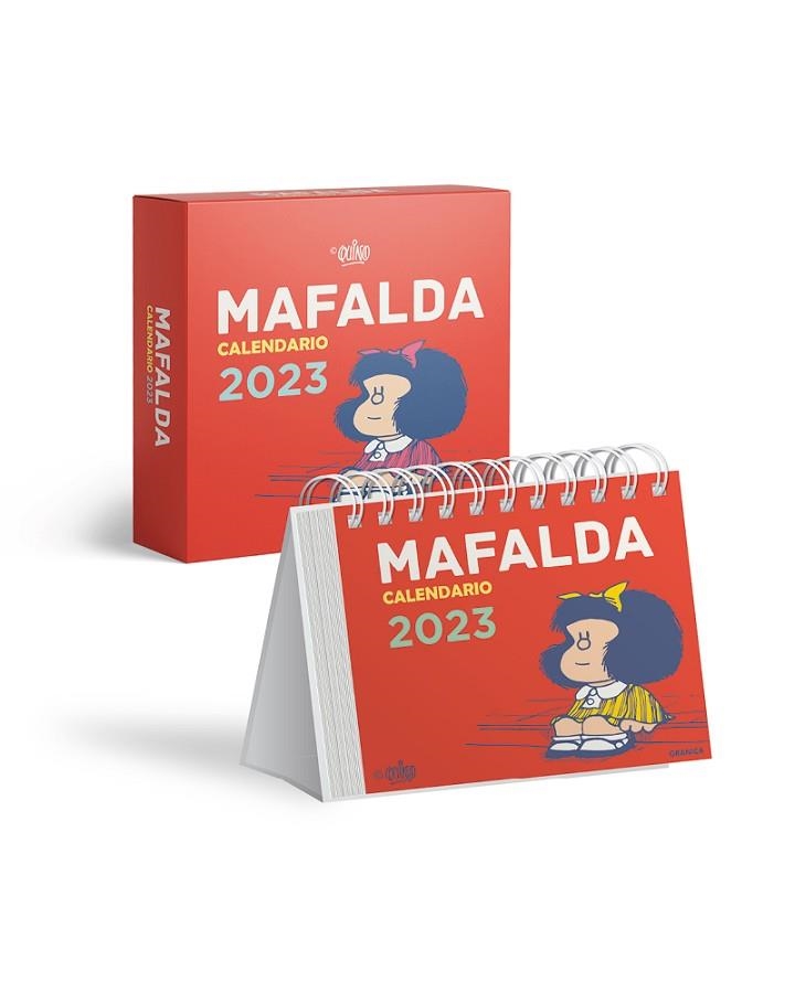 MAFALDA 2023 CALENDARIO ESCRITORIO ROJO CON CAJA | 9789878935102 | QUINO