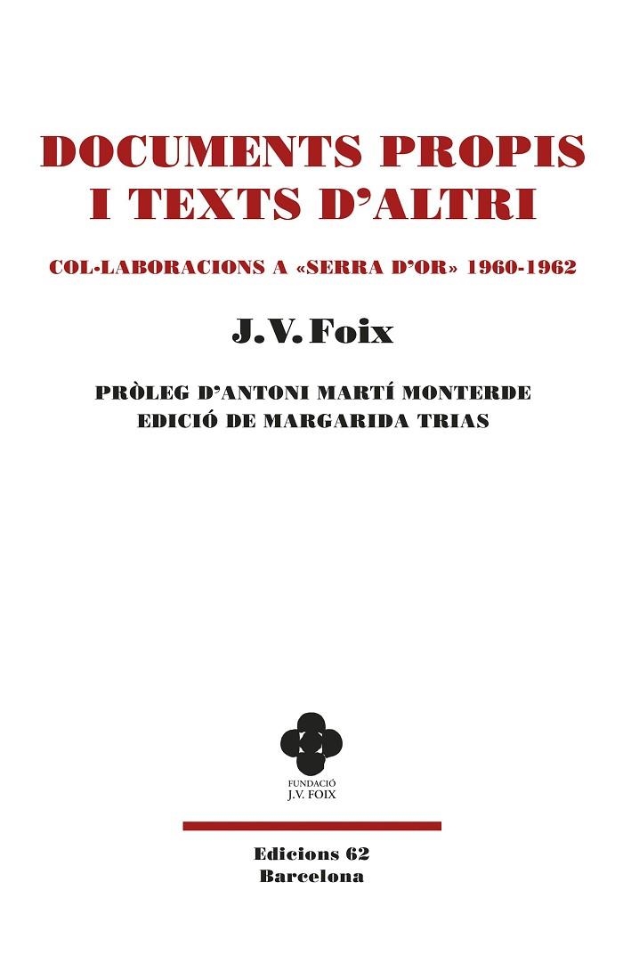 DOCUMENTS PROPIS I TEXTS D'ALTRI | 9788429780802 | J. V. Foix i Mas