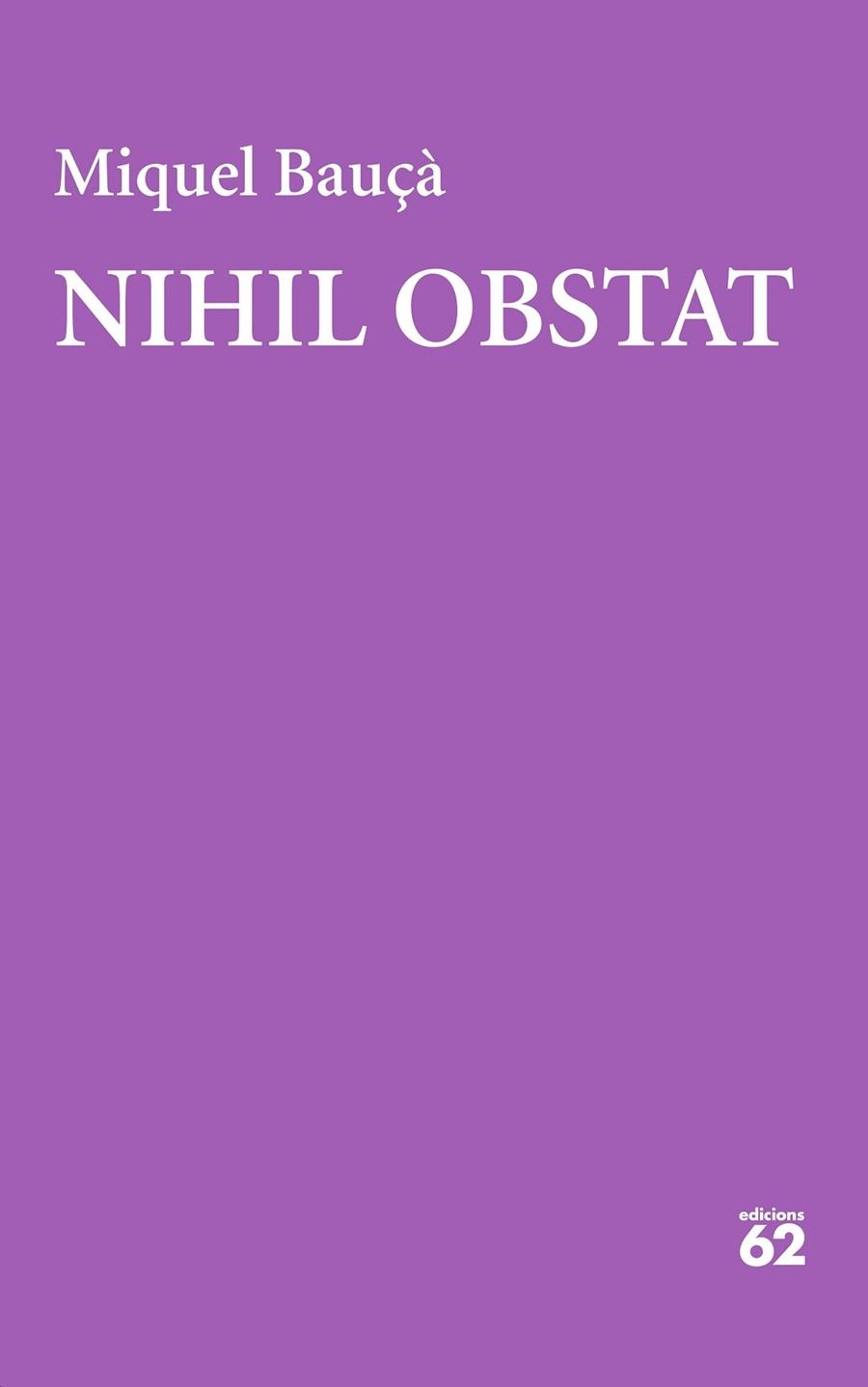 NIHIL OBSTAT | 9788429781182 | MIQUEL BAUÇÀ