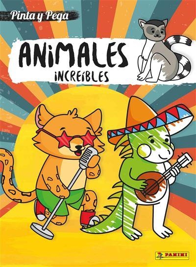 PINTA Y PEGA ANIMALES INCREIBLES | 9788427873100 | PANINI