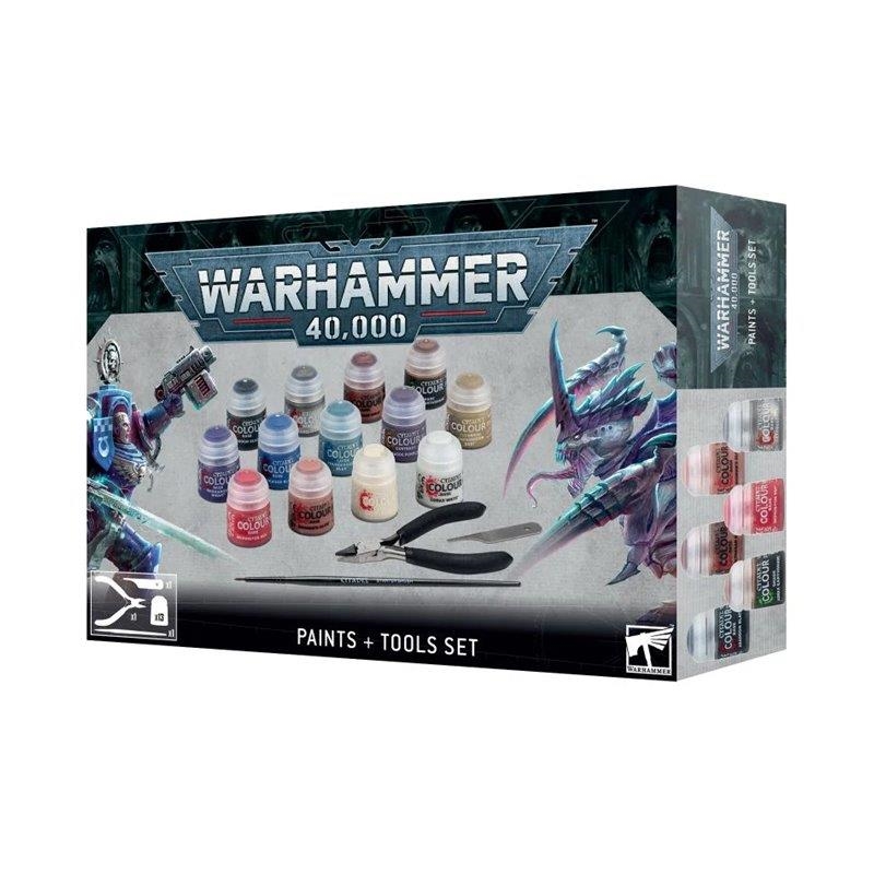 WARHAMMER 40,000 PAINTS + TOOLS SET | 5011921196937 | GAMES WORKSHOP