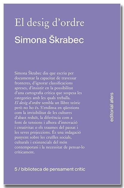 EL DESIG D'ORDRE | 9788418618604 | SIMONA SKRABEC