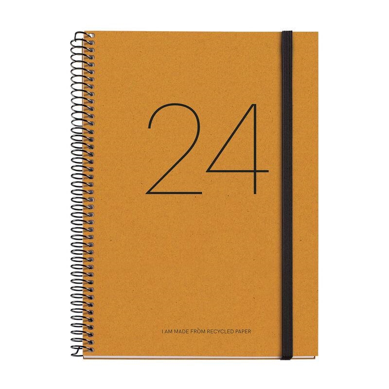 AGENDA 2024 DP DIN A5 RECYCLED ESPIRAL GROC | 8422593344446 | MIQUELRIUS