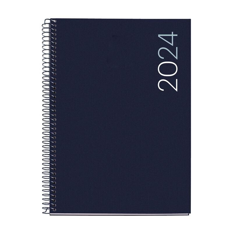 AGENDA 2024 SV VERTICAL DIN A5 ESPIRAL CITY BLAU | 8422593344224 | MIQUELRIUS