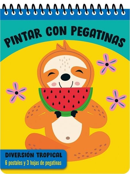 PINTAR CON PEGATINAS DIVERSIÓN TROPICAL | 9788411510479 | VVAA