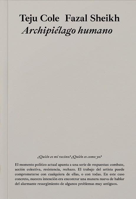 Archipielago humano | 9788409587810 | TEJU COLE & FAZAL SHEIKH