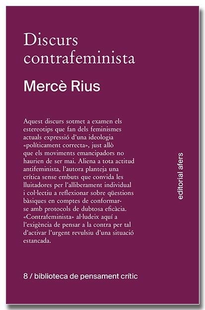 DISCURS CONTRAFEMINISTA | 9788418618758 | MERCE RIUS