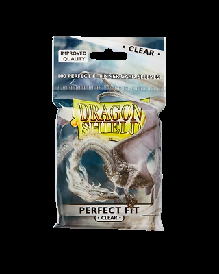 100 PERFECT FIT CLEAR INNER CARD SLEEVES | 5706569130015 | DRAGON SHIELD