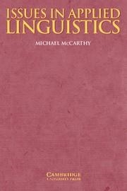 ISSUES IN APPLIED LINGUISTICS | 9780521585460 | MICHAEL MCCARTHY