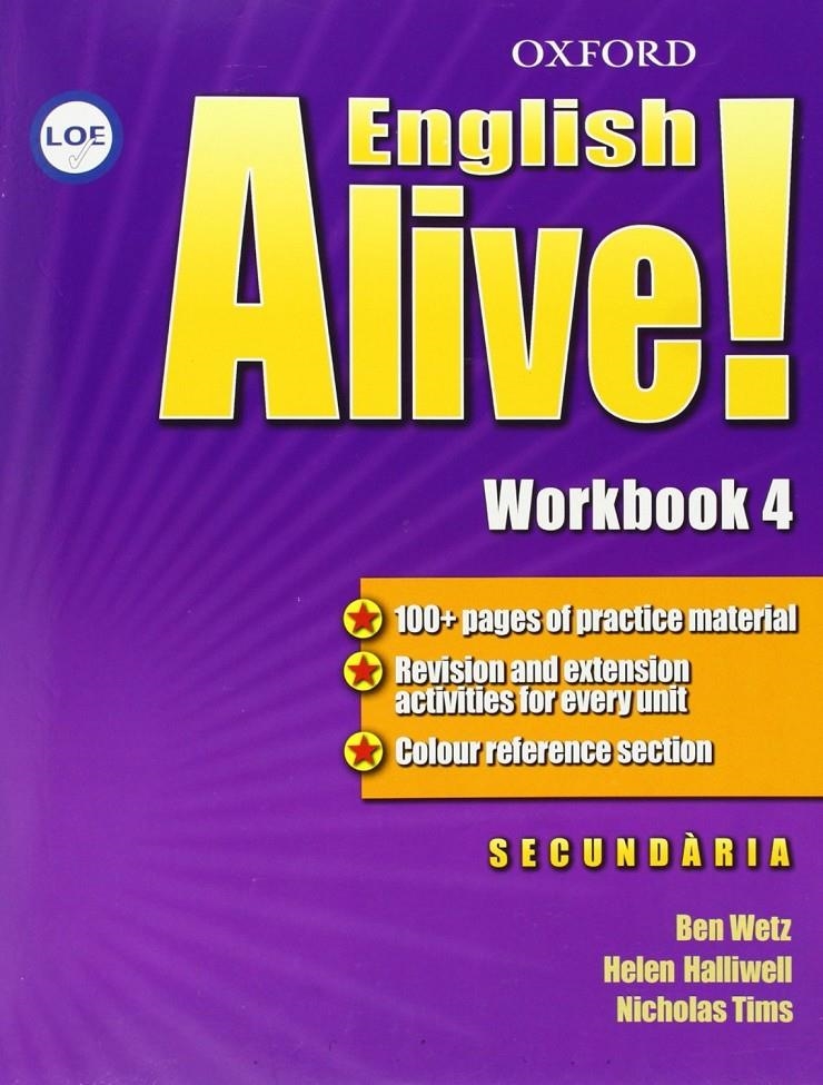 ENGLISH ALIVE 4 WORKBOOK | 9780194710558 | VVAA