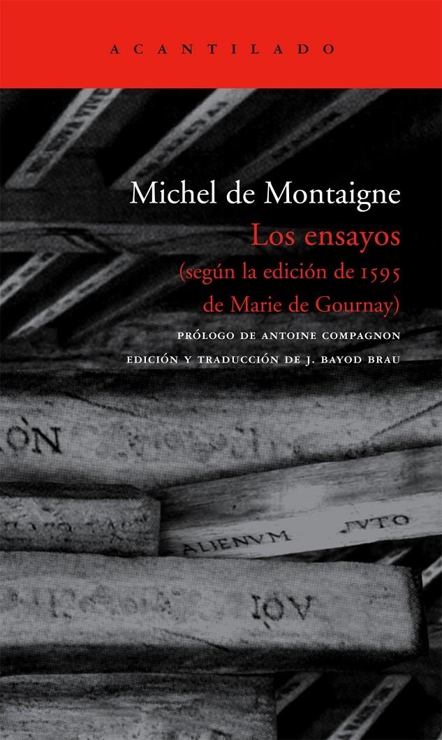 ENSAYOS (SEGUN LA EDICION DE 1595 DE MARIE DE GOURNAY) | 9788496834170 | Montaigne