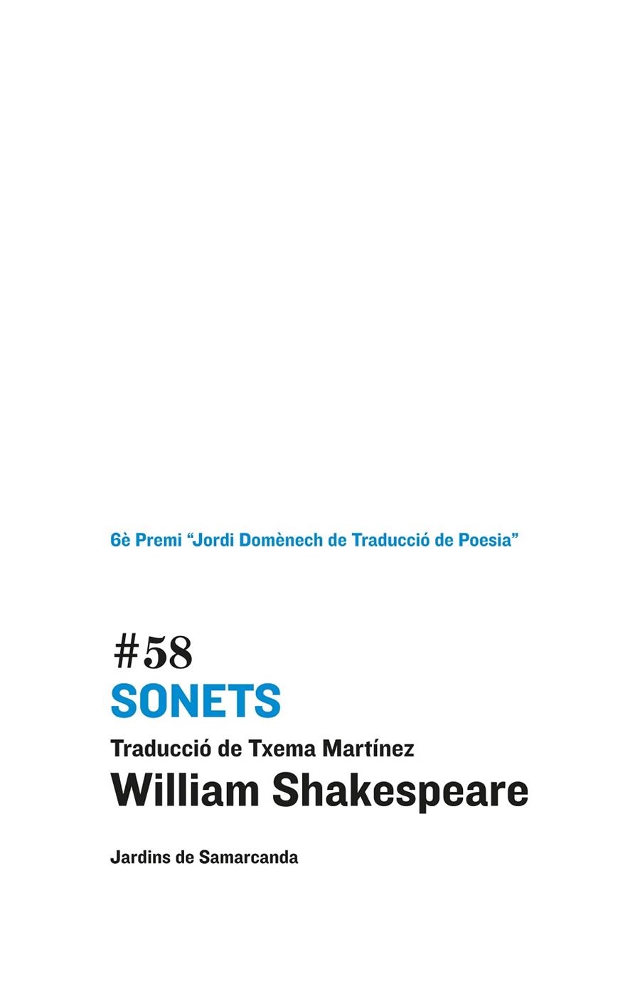 SONETS | 9788497663823 | WILLIAM SHAKESPEARE